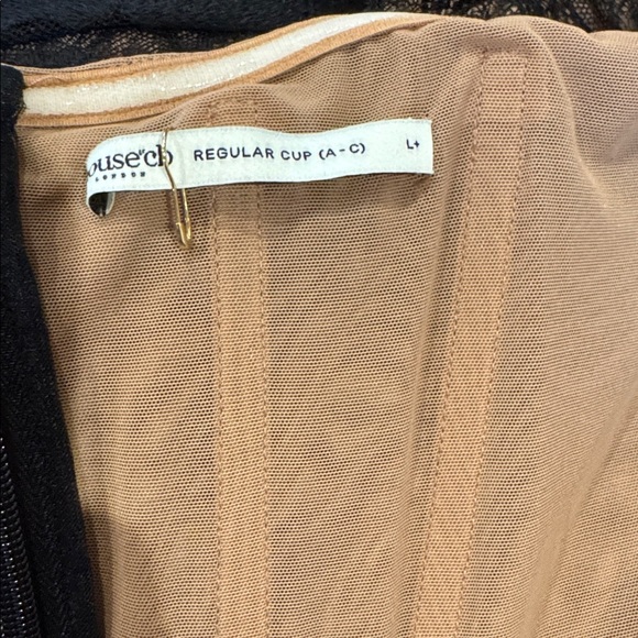 NEW House Of Cb Lucienne Strapless Stretch Lace Black Gown Sz XL - Picture 7 of 9